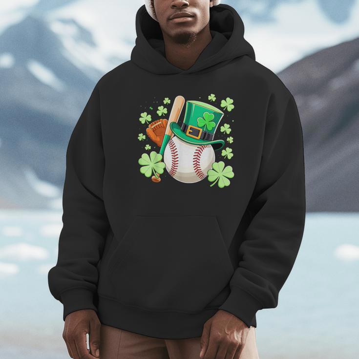 Baseball St Patricks Day Lucky Baseball Player Shamrock Unisex Hoodie Baseball St Patricks Day Lucky Baseball Player Shamrock Unisex Hoodie