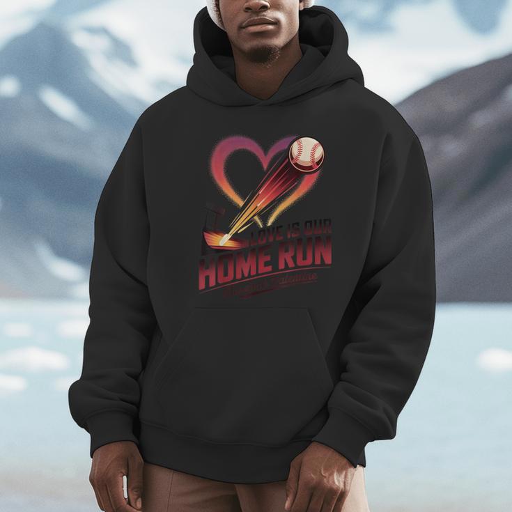 Baseball Valentine Love Is Our Home Run Apparel Unisex Hoodie Baseball Valentine Love Is Our Home Run Apparel Unisex Hoodie