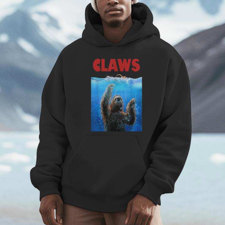 Beware Of Claws 面白いナマケモノ シャーク 映画 パロディ パーカー