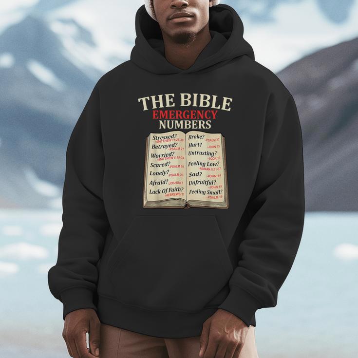 The Bible Book Of Emergency Numbers Religious Christian Unisex Hoodie The Bible Book Of Emergency Numbers Religious Christian Unisex Hoodie
