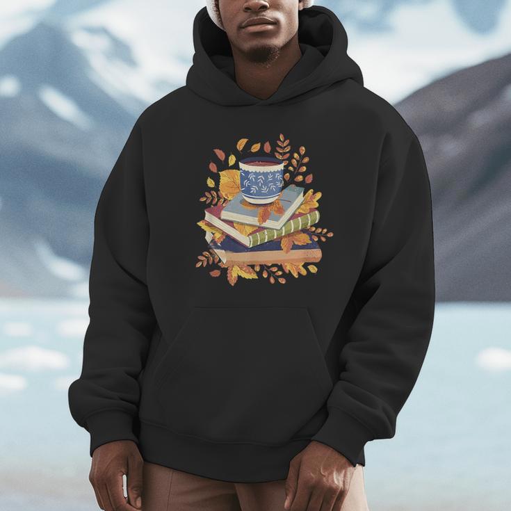 Book & Autumn Fall Lover Bookworm Hello Fall Bookish Reading Unisex Hoodie