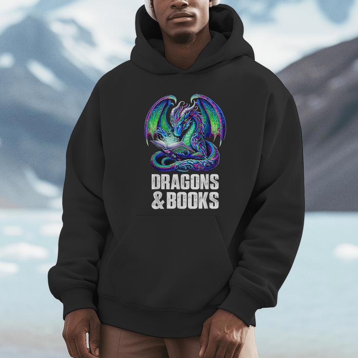 Book Dragons And Books Reading Lover Unisex Hoodie
