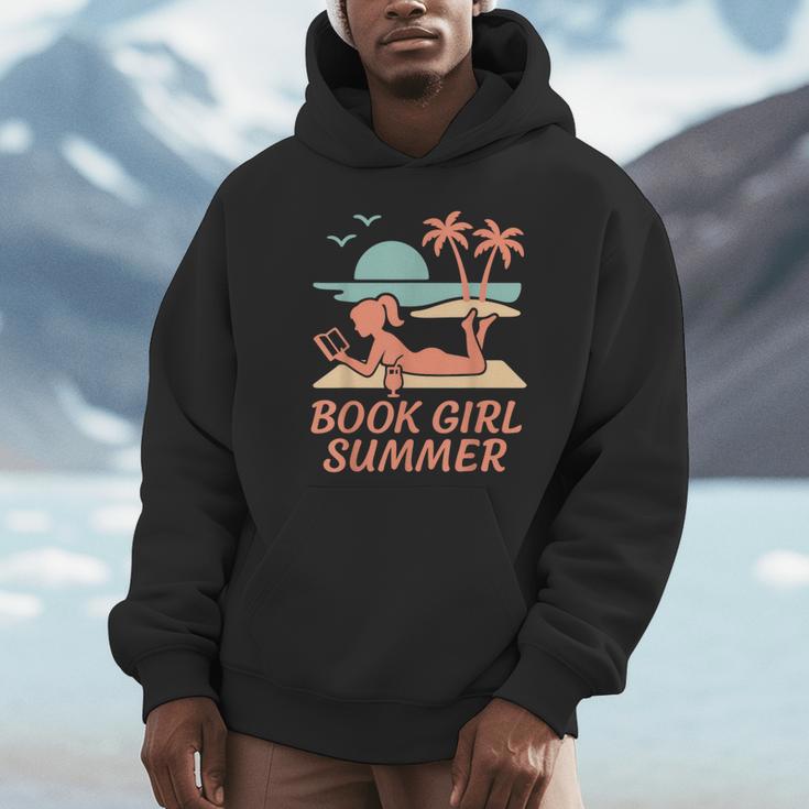 Book Girl Summer Book Reading Retro Sunset Unisex Hoodie Book Girl Summer Book Reading Retro Sunset Unisex Hoodie