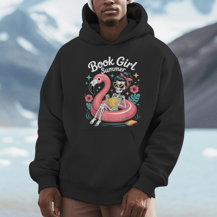 Book Girl Summer Skeleton Reading Books Lovers Beach Unisex Hoodie Book Girl Summer Skeleton Reading Books Lovers Beach Unisex Hoodie