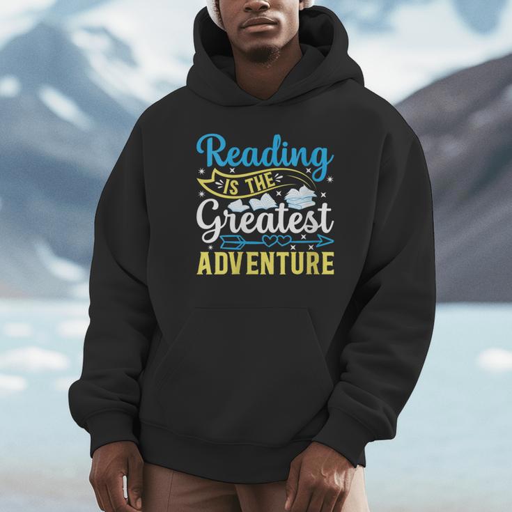 Book Librarian Reading Is The Greatest Adventure Book Lover Unisex Hoodie