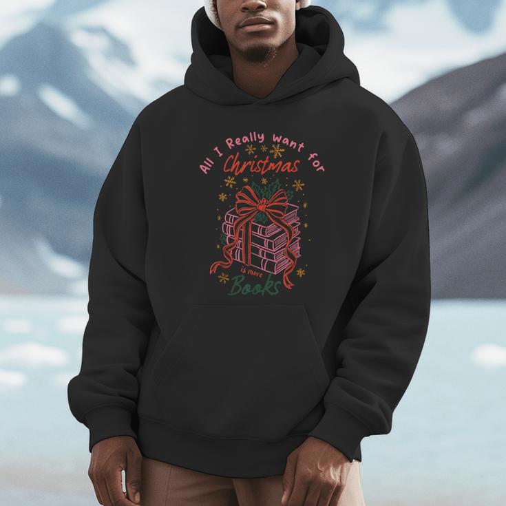 Book Lover All I Really Want For Christmas Is More Books Unisex Hoodie