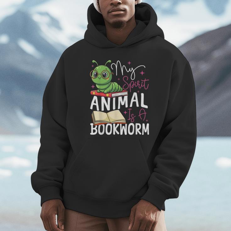 Book Reading My Spirit Animal Is A Bookworm Unisex Hoodie