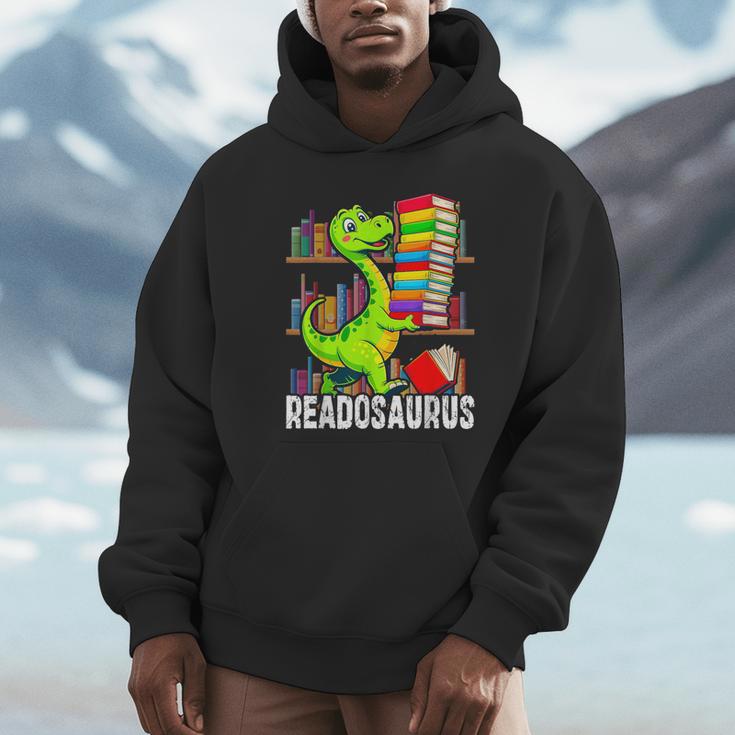 Book Readosaurus Dinosaur Books Library Reading Lovers Unisex Hoodie