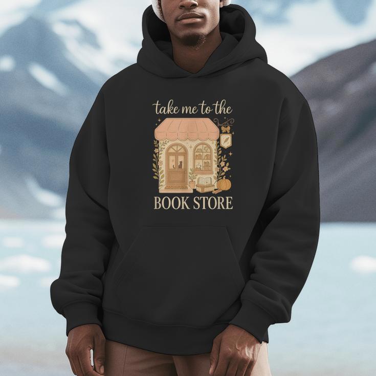 Take Me To The Book Store Cozy Bookshop Cat Aesthetic Unisex Hoodie Take Me To The Book Store Cozy Bookshop Cat Aesthetic Unisex Hoodie
