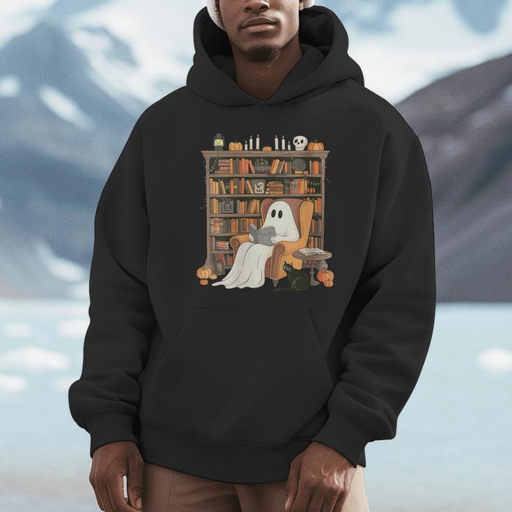 Bookish Ghost Haunted Library Cat Bookworm Book Lover Unisex Hoodie Bookish Ghost Haunted Library Cat Bookworm Book Lover Unisex Hoodie