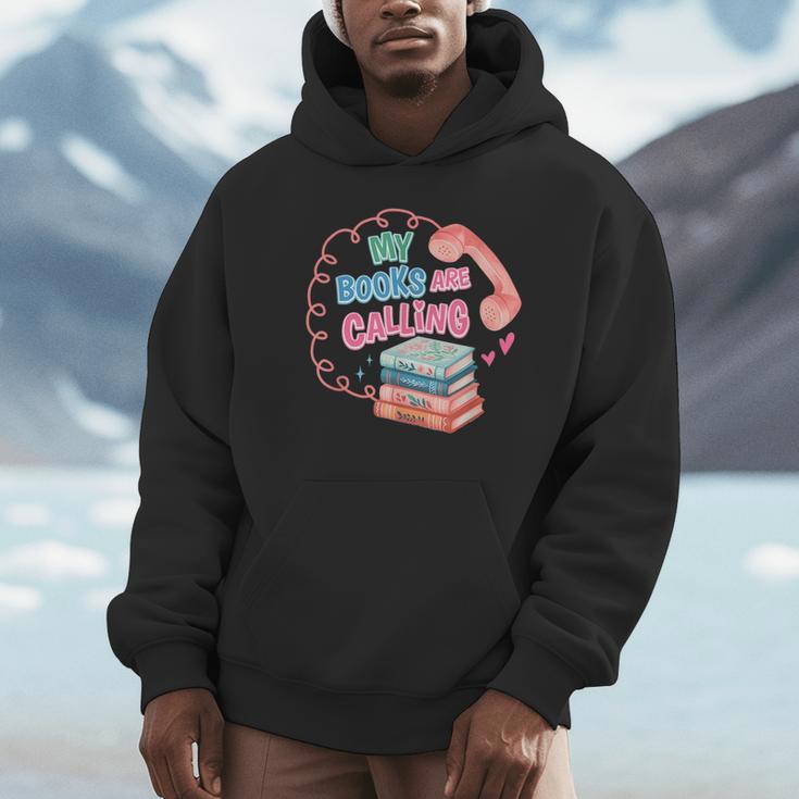 My Books Are Calling Book Lover Quote Unisex Hoodie My Books Are Calling Book Lover Quote Unisex Hoodie