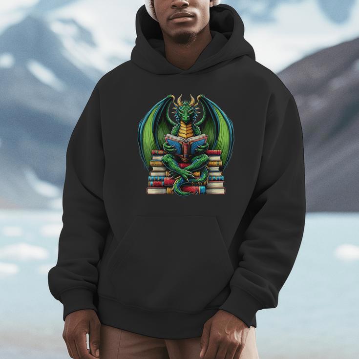 Books Dragon Reading Book Unisex Hoodie Books Dragon Reading Book Unisex Hoodie