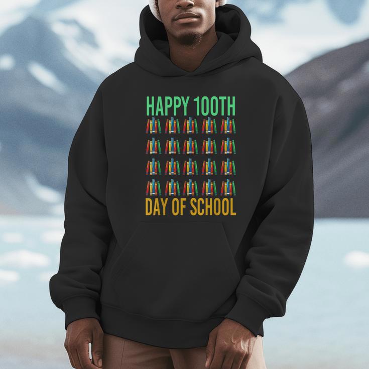 Books School Teacher Student Happy 100th Day Of School Unisex Hoodie Books School Teacher Student Happy 100th Day Of School Unisex Hoodie