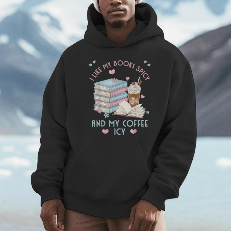 I Like My Books Spicy And My Coffee ICY Shirt Bookworm Unisex Hoodie I Like My Books Spicy And My Coffee ICY Shirt Bookworm Unisex Hoodie