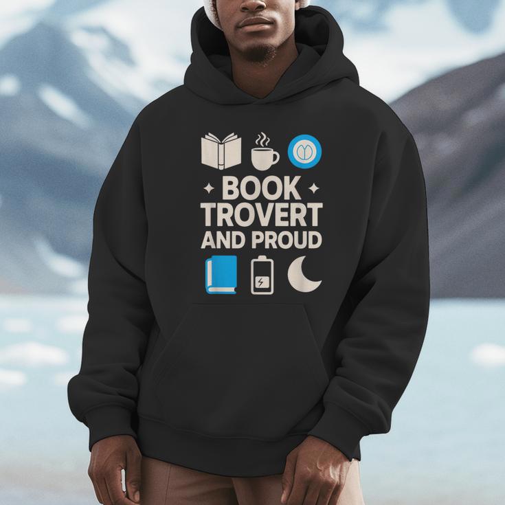 Booktrovert Introvert Reader Library Card Coffee Books Unisex Hoodie