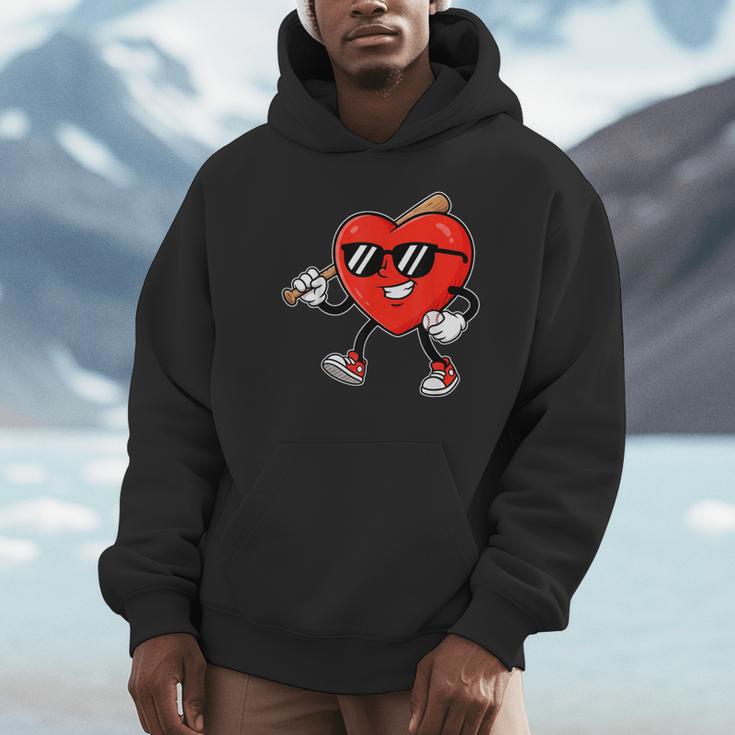 Boy Valentines Day Heart Love Baseball Boys Men Kids Unisex Hoodie