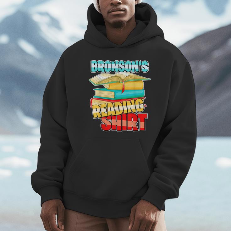 Bronson's Reading Shirt Personalized Book Reading Unisex Hoodie Bronson's Reading Shirt Personalized Book Reading Unisex Hoodie