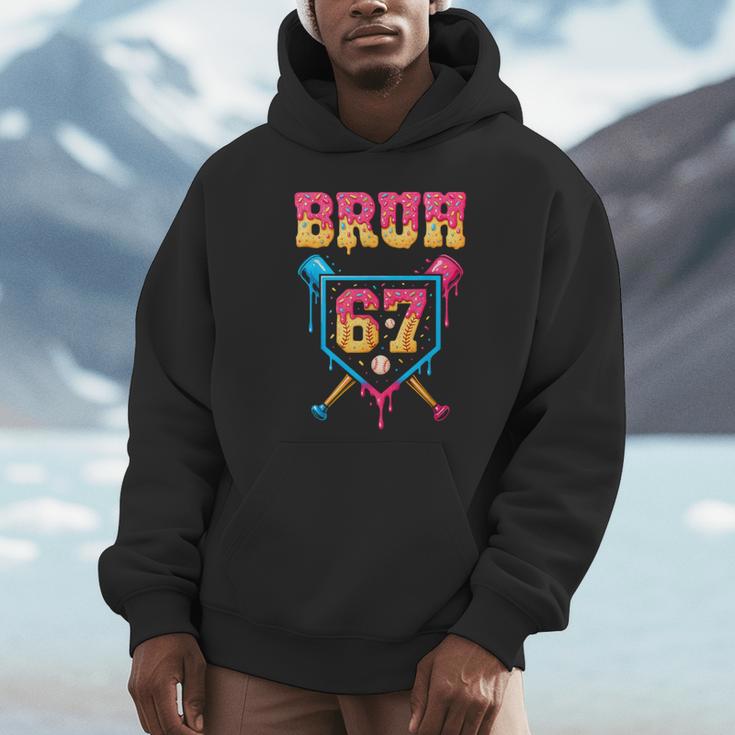 Bruh Baseball Ice Cream Drip Number 67 Player 67th Birthday Unisex Hoodie Bruh Baseball Ice Cream Drip Number 67 Player 67th Birthday Unisex Hoodie
