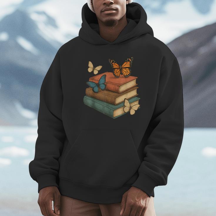 Butterflies And Books Cute Butterfly Unisex Hoodie