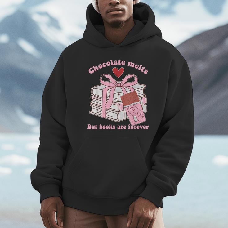 Chocolate Melts But Books Are Forever Booktrovert Unisex Hoodie