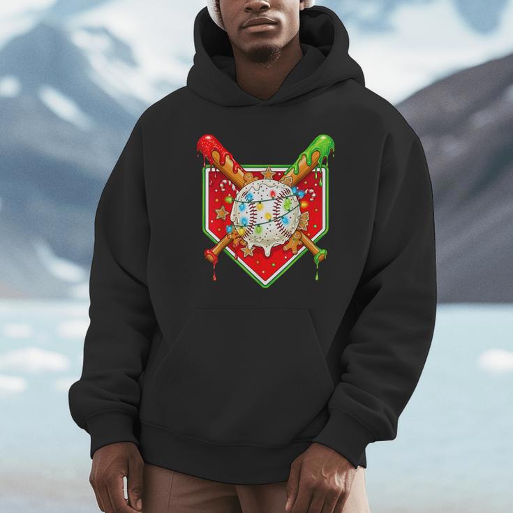 Christmas Baseball Ice Cream Drip Men Women Kids Unisex Hoodie