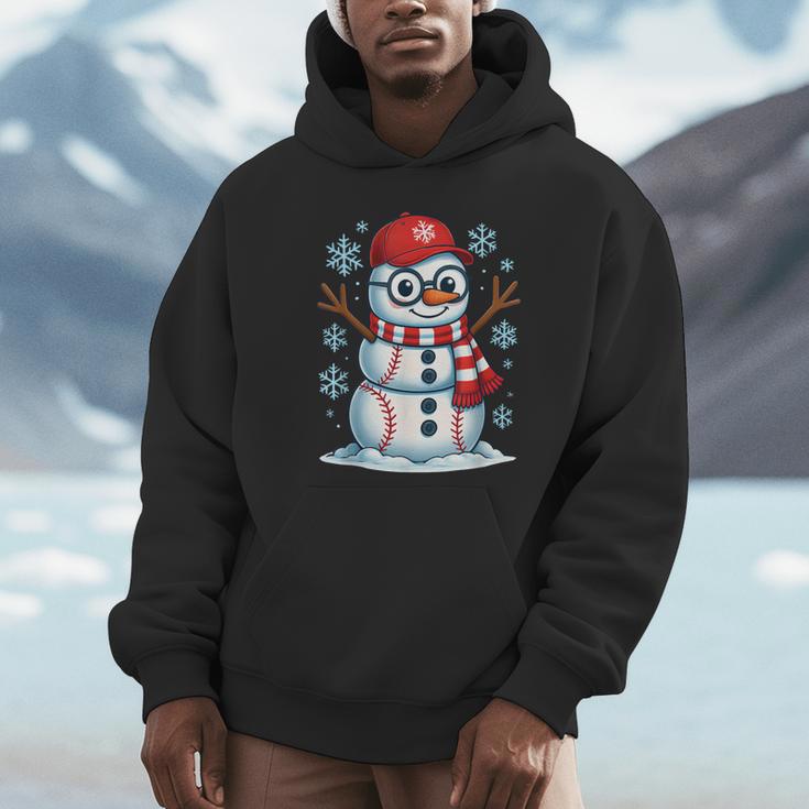 Christmas Baseball Snowman Xmas Pajamas Women Men Boys Unisex Hoodie Christmas Baseball Snowman Xmas Pajamas Women Men Boys Unisex Hoodie