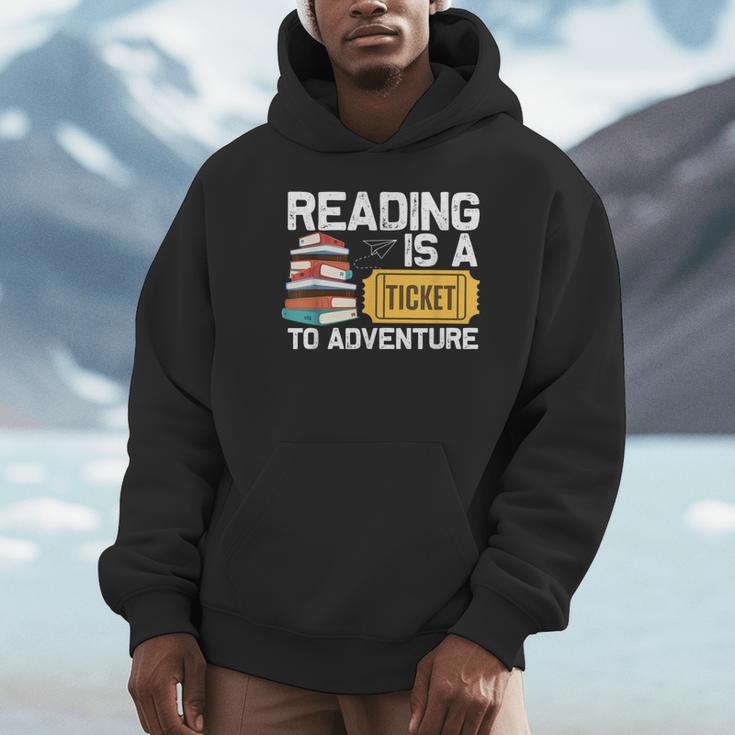 Cool Reading For Men Women Read Books Library Book Lovers Unisex Hoodie