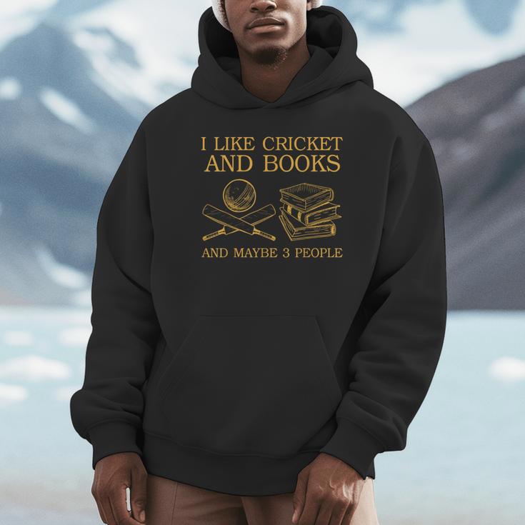 I Like Cricket And Books And Maybe 3 People Lover Unisex Hoodie
