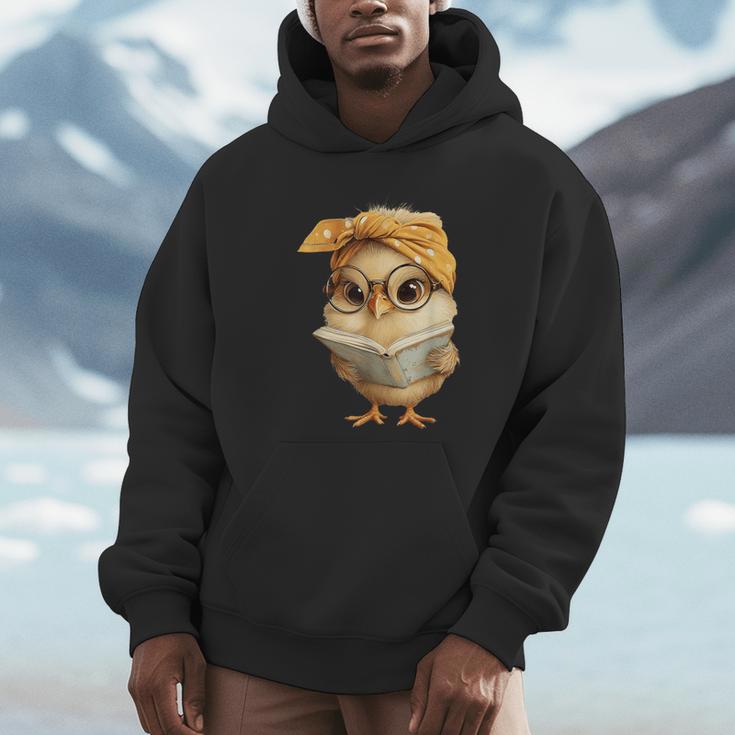 Cute Chick Reading Book Bandana Unisex Hoodie