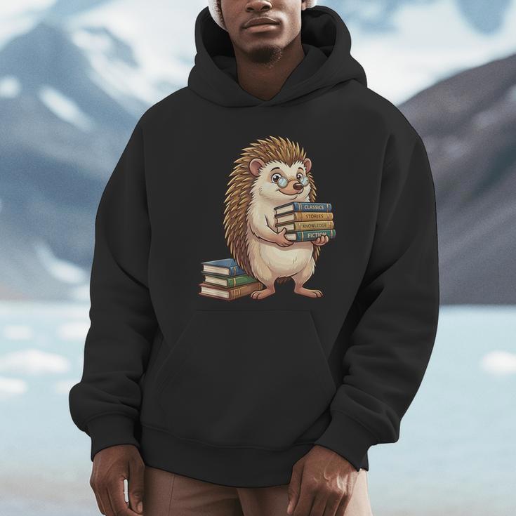 Cute Hedgehog Classics Stories Knowledge Fiction Reading Unisex Hoodie