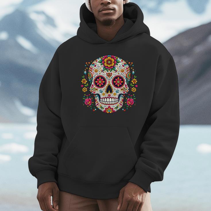 Day Of The Dead シュガースカル Dia De Los Muertos パーカー