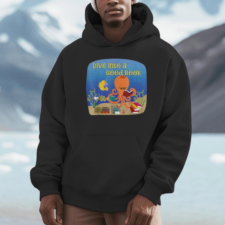 Dive Into a Good Book Reading Pun Unisex Hoodie