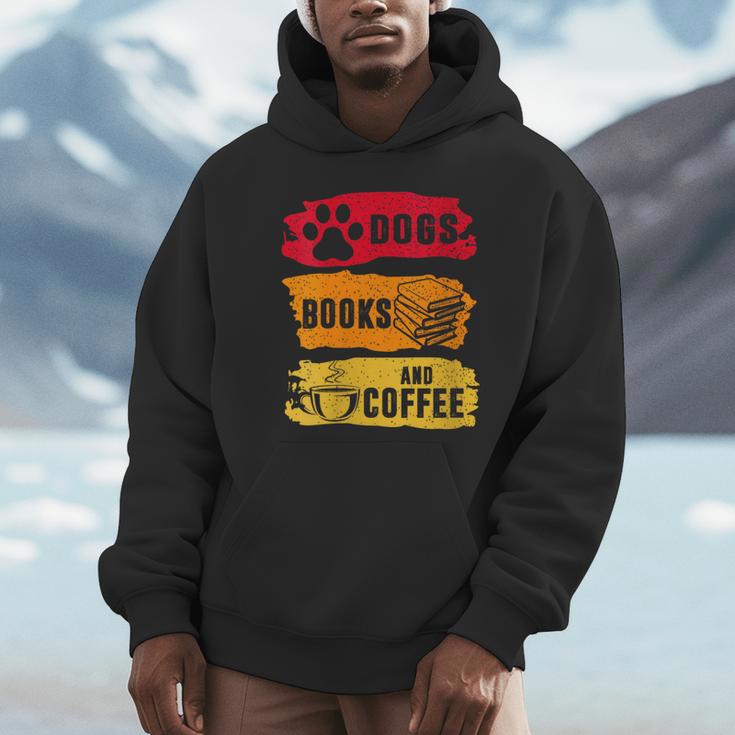 Dogs Books And Coffee Dog Book Reader Lover Unisex Hoodie Dogs Books And Coffee Dog Book Reader Lover Unisex Hoodie