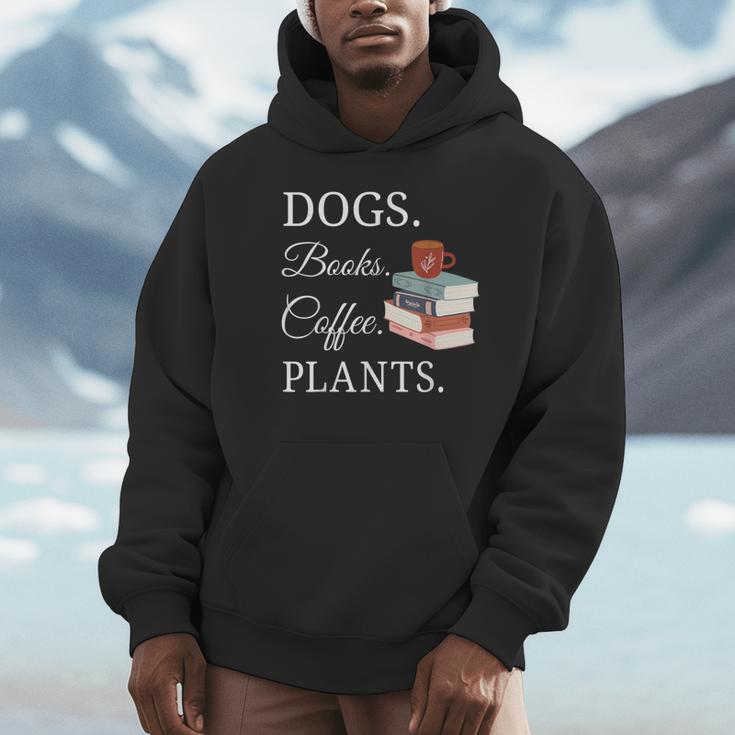 Dogs Books Coffee Plants Men Women Unisex Hoodie Dogs Books Coffee Plants Men Women Unisex Hoodie