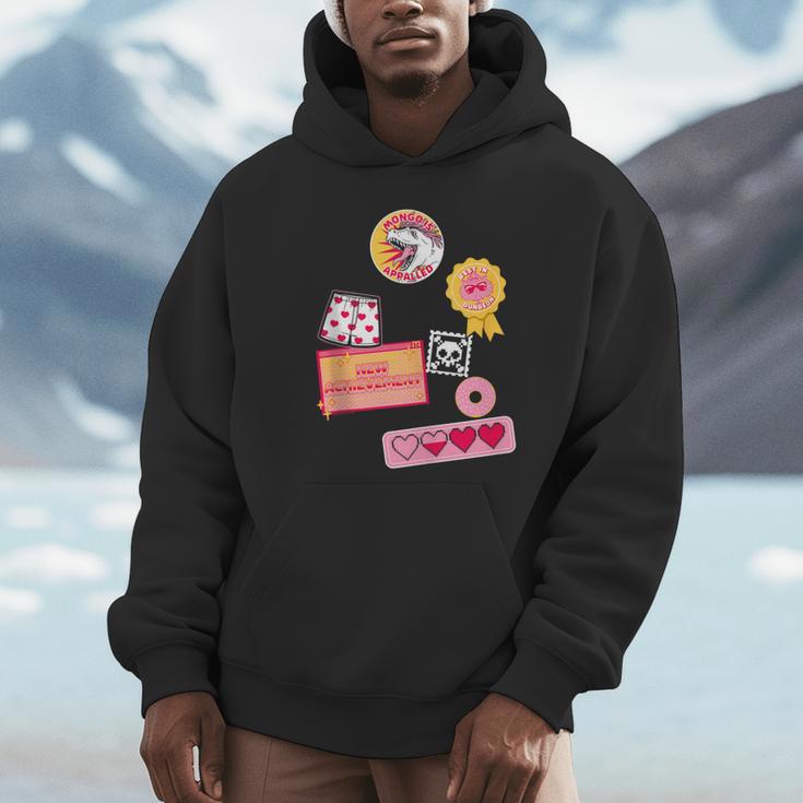 Dungeon Crawler Carl Colorful Sticker Collage LitRPG Book Unisex Hoodie Dungeon Crawler Carl Colorful Sticker Collage LitRPG Book Unisex Hoodie