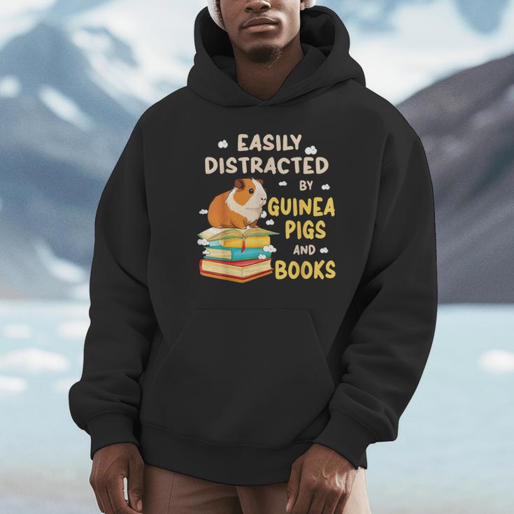 Easily Distracted By GUINEA PIGS And Books Unisex Hoodie