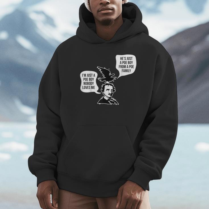 Edgar Allen Poe Raven Book Nerd Poet Literature Unisex Hoodie Edgar Allen Poe Raven Book Nerd Poet Literature Unisex Hoodie