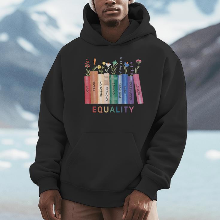 Equality Flower Books Equal Rights Social Justice Feminist Unisex Hoodie Equality Flower Books Equal Rights Social Justice Feminist Unisex Hoodie