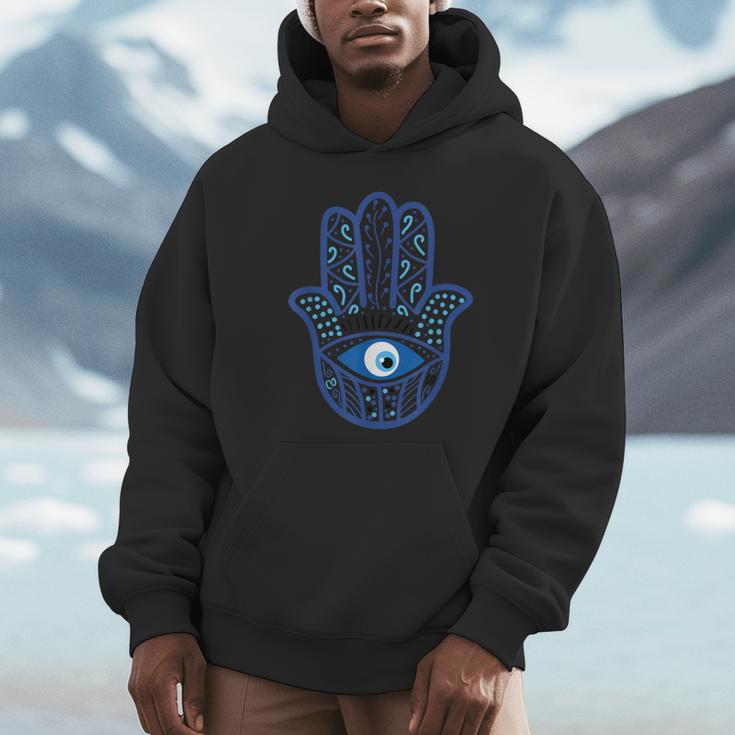 Evil Eye Artwork Hamasa Good Luck Hand Of Fatima Hipster パーカー