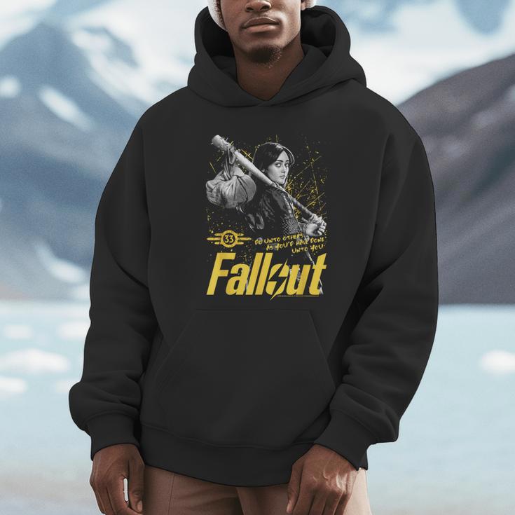 Fallout TV Series Lucy Do Unto Others Baseball Bat Gamer Unisex Hoodie Fallout TV Series Lucy Do Unto Others Baseball Bat Gamer Unisex Hoodie