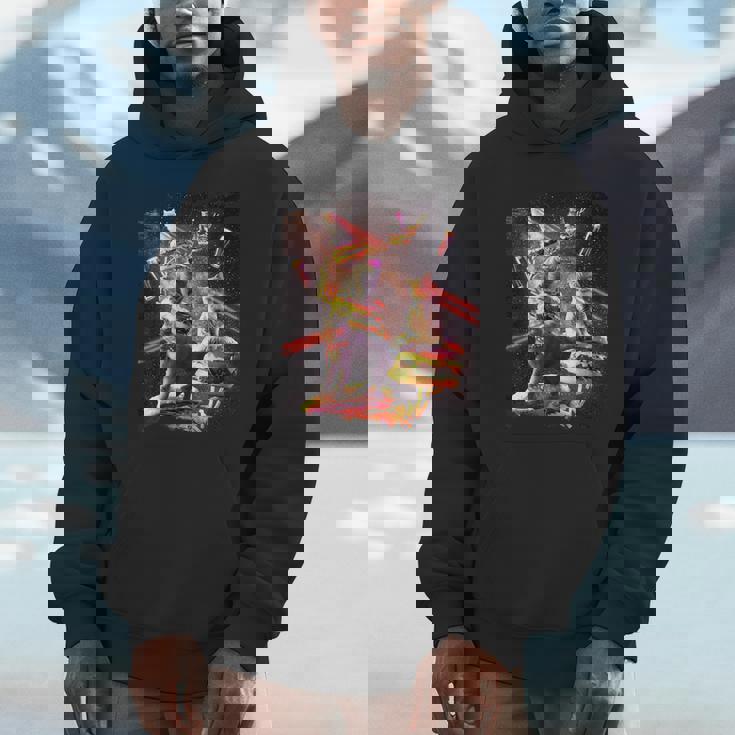 Galaxy Laser Cat On Burger -Pace Cheeseburger Cats パーカー