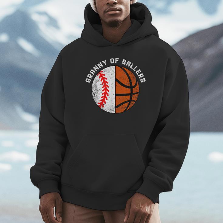 Granny Of Ballers Baseball Basketball Grandma Granny Unisex Hoodie