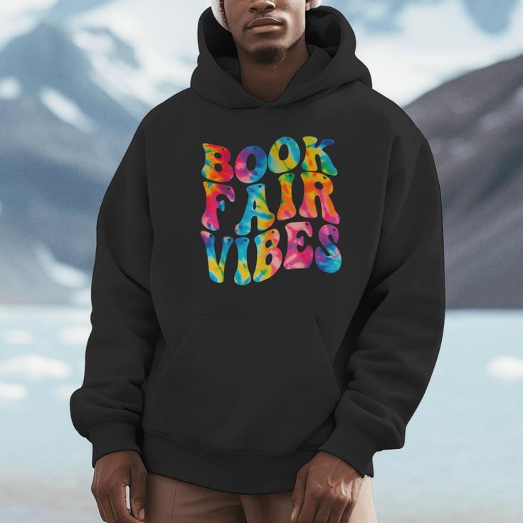 Groovy 70s Book Fair Vibe Tie Dye Reading School Librarian Unisex Hoodie Groovy 70s Book Fair Vibe Tie Dye Reading School Librarian Unisex Hoodie