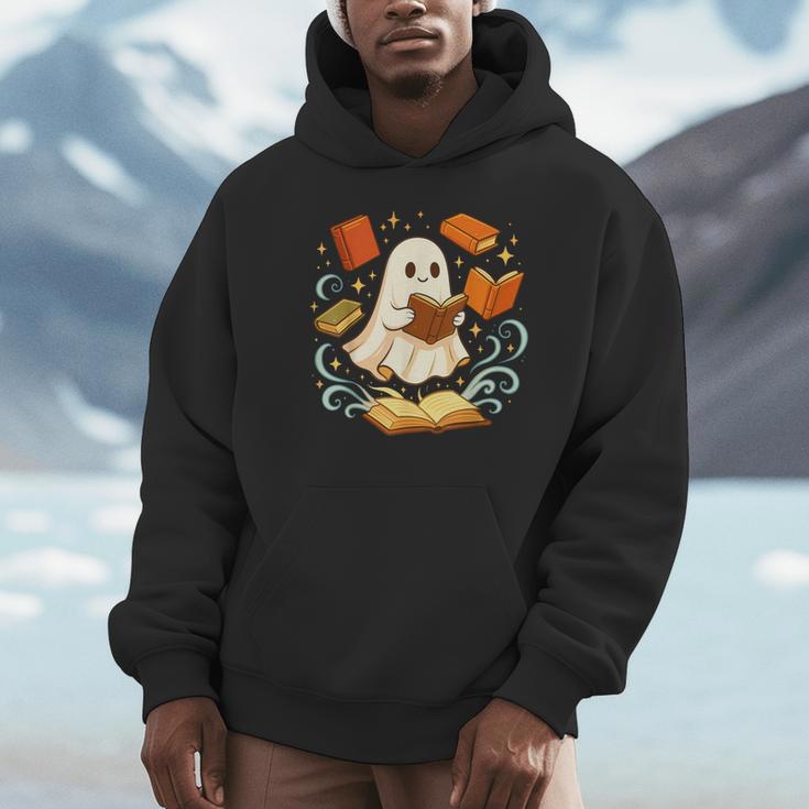 Halloween Cute Ghost Shirt Reading Books Ghost Unisex Hoodie Halloween Cute Ghost Shirt Reading Books Ghost Unisex Hoodie