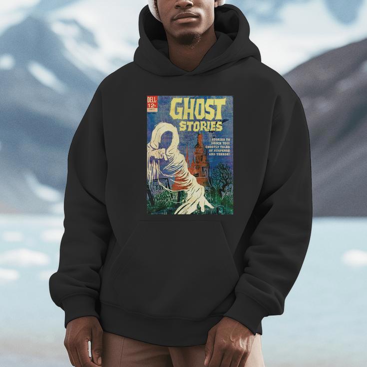 Halloween Horror Vintage Ghost Grim Reaper Comic Book Retro Unisex Hoodie