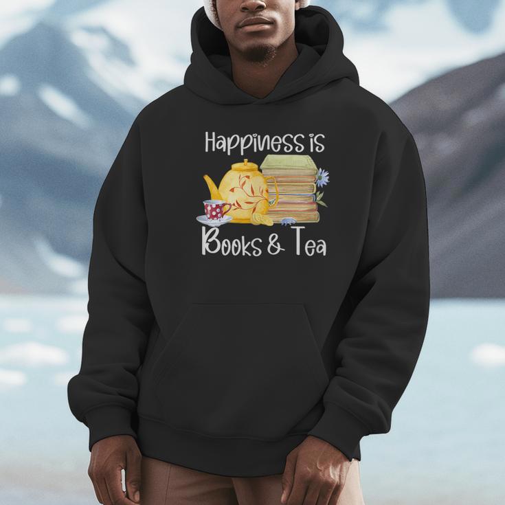 Happiness Is Books And Tea Unisex Hoodie Happiness Is Books And Tea Unisex Hoodie