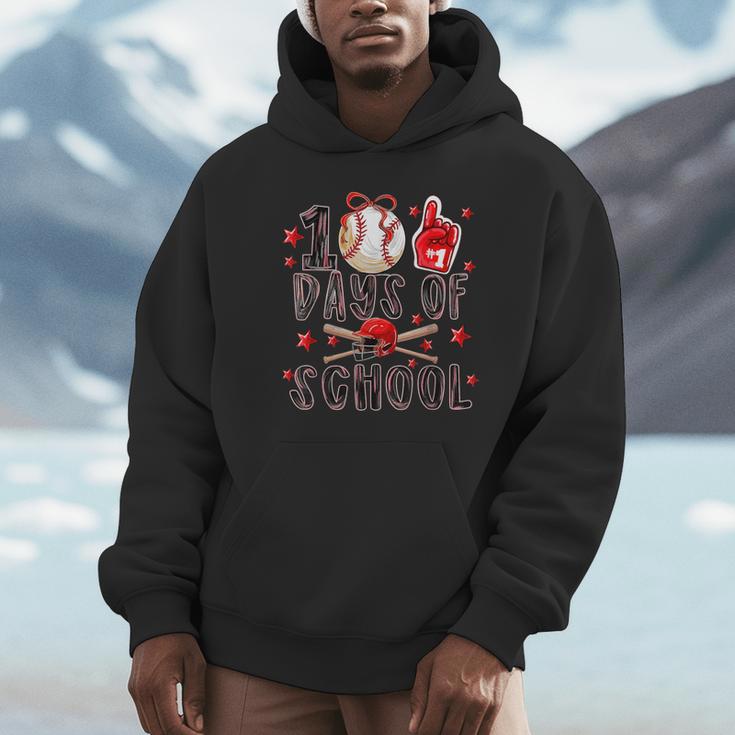 Happy 101 Days Of School Baseball Sports 100th Day Unisex Hoodie