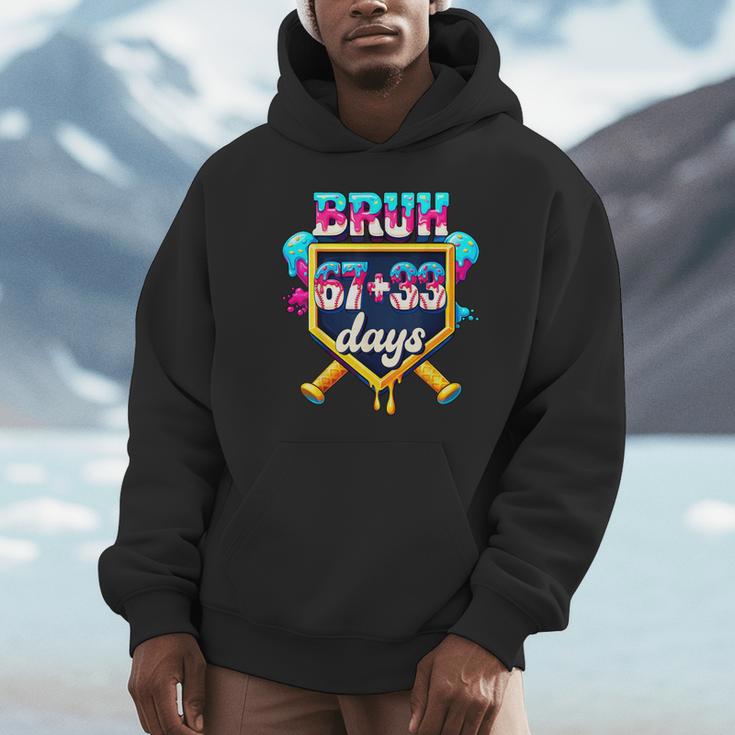 Happy 6733 Days Of School Baseball Drip 100th Day Of School Unisex Hoodie