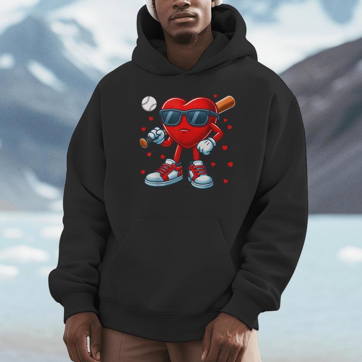 Heart Love Baseball Valentine Outfit Men Boy Unisex Hoodie Heart Love Baseball Valentine Outfit Men Boy Unisex Hoodie