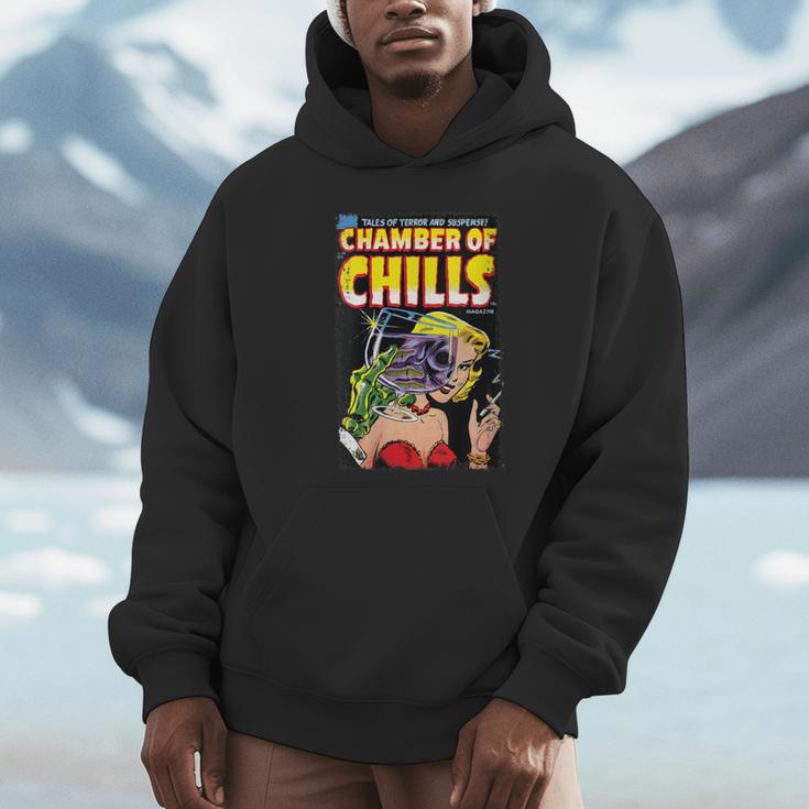 Horror Comic Book Cover Chamber Of Chills 19 Unisex Hoodie